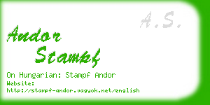 andor stampf business card